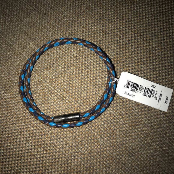 BUGATCHI LEATHER BRACELET - Picture 1 of 2